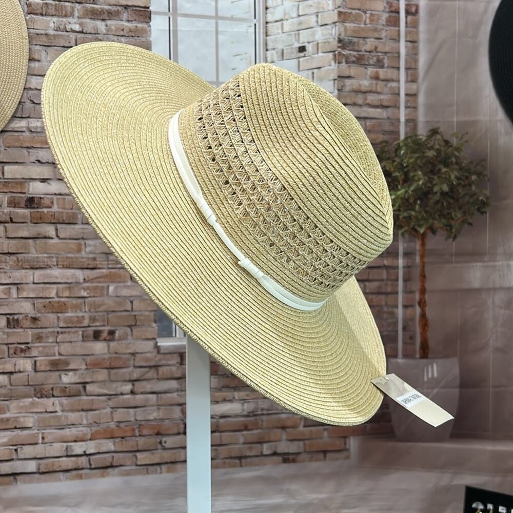 Natural color Woven Wide Brim 100% Paper Straw Rancher Cowboy Hat